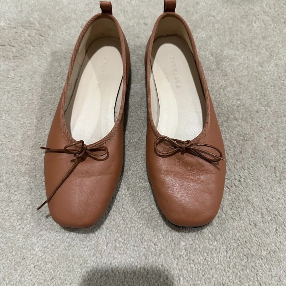 Everlane Brown Leather Ballet Flats